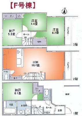 Floor plan. 30,800,000 yen, 4LDK, Land area 51.75 sq m , Building area 95.13 sq m