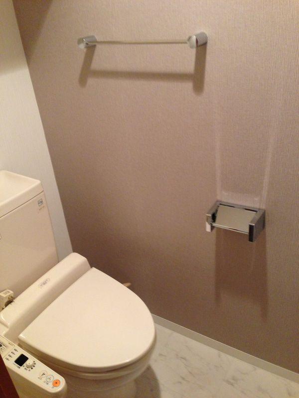 Toilet. Renovation completed apartment Change one side of the wall is to design cross