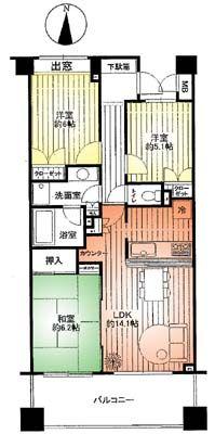 Floor plan. 3LDK, Price 28.8 million yen, Occupied area 69.65 sq m , Balcony area 12.6 sq m floor plan