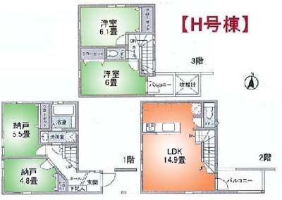 Floor plan. 28.8 million yen, 4LDK, Land area 64.77 sq m , Building area 87.22 sq m