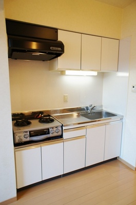 Kitchen. It is a gas stove installation type.  ※ Gas stove in the photograph is leaving product. Removal