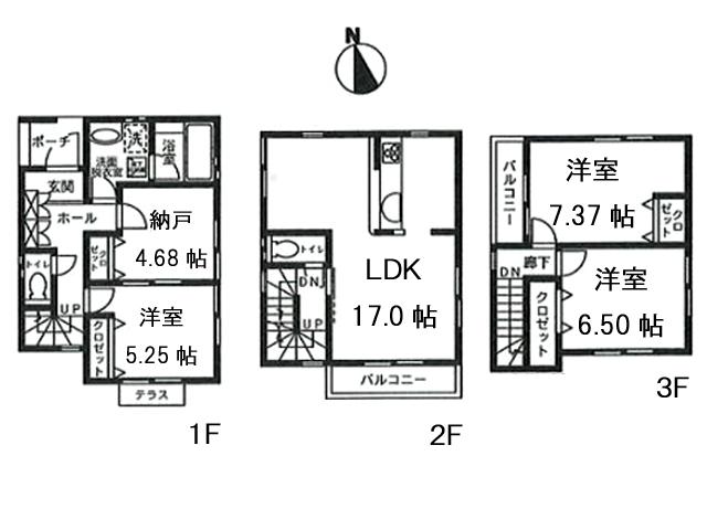 Floor plan. (12 Building), Price 36,800,000 yen, 3LDK+S, Land area 80.25 sq m , Building area 100.81 sq m