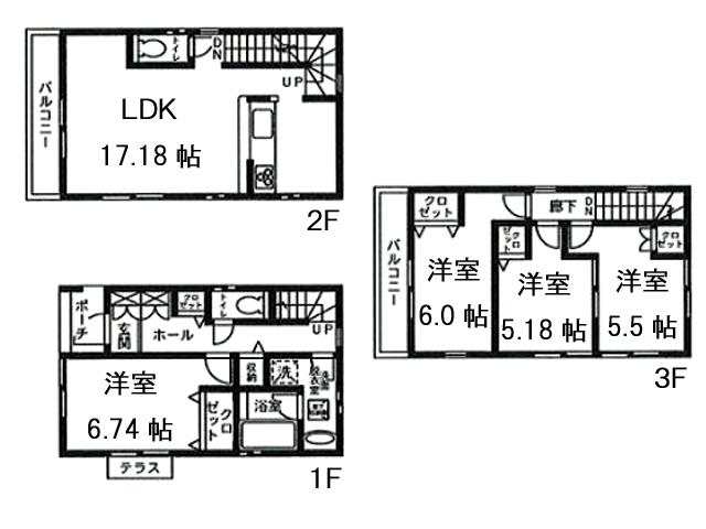 Floor plan. (13 Building), Price 37,800,000 yen, 4LDK, Land area 70.07 sq m , Building area 101.37 sq m