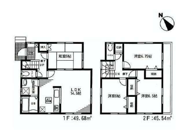 Floor plan. 49,800,000 yen, 4LDK, Land area 116.04 sq m , It is a building area of 95.22 sq m land area 30 square meters or more of leeway there 4LDK! All room with storage!