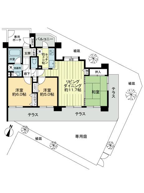 Floor plan. 3LDK, Price 24,900,000 yen, Occupied area 67.85 sq m , Balcony area 3.56 sq m