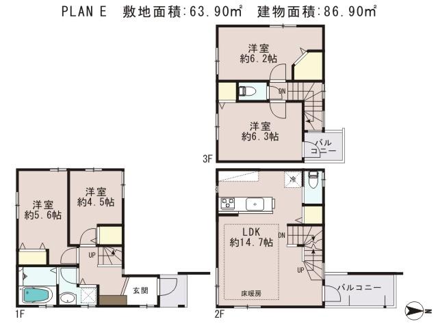 Floor plan.  ※ Kitchen is a picture.