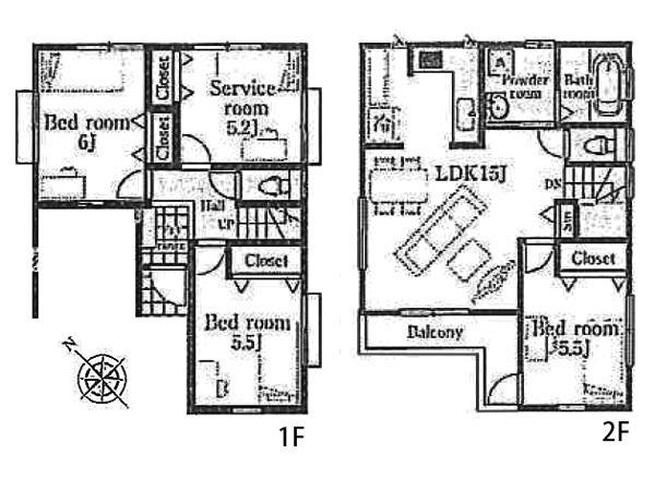Floor plan. (D Building), Price 27,800,000 yen, 3LDK+S, Land area 77.66 sq m , Building area 93.78 sq m