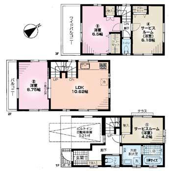 Floor plan. 32,800,000 yen, 2LDK+S, Land area 52.1 sq m , Building area 91.66 sq m