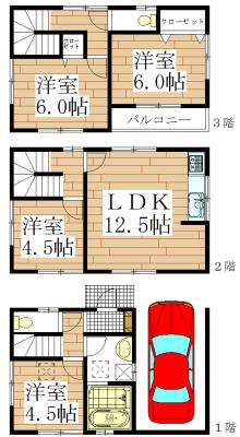 Floor plan. 39,800,000 yen, 4LDK, Land area 59.47 sq m , Building area 93.96 sq m