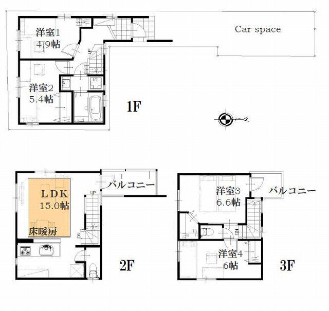 Floor plan. (G), Price 27,800,000 yen, 4LDK, Land area 64.37 sq m , Building area 87.6 sq m