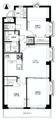 Floor plan. 3LDK, Price 20,900,000 yen, Occupied area 65.05 sq m , Balcony area 5.99 sq m top floor ・ 3 direction room ・ South-facing per, Per yang ・ View ・ Ventilation is good