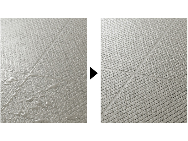 Bathing-wash room.  [Wave diamond pattern] It is difficult to remaining water, Adopt a wave diamond pattern floor. The next morning, Firm, dry and comfortable. Fear of slipping on wet floor also reduces you can bathe in peace. (Same specifications)