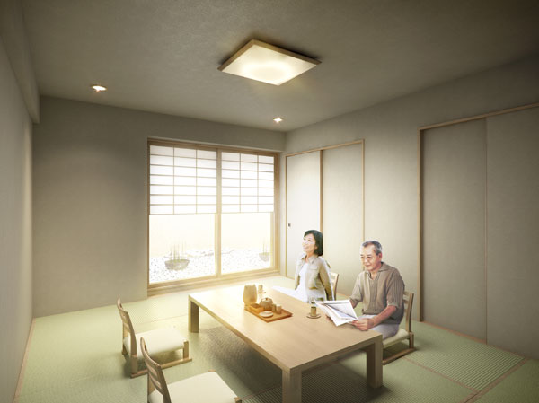 Shared facilities.  [Guest rooms] The Room of the guests only Japanese and Western 2 rooms available. (Rendering)