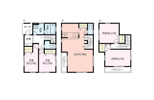 Floor plan. 32,800,000 yen, 4LDK, Land area 70.01 sq m , Building area 100.8 sq m
