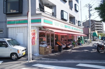 Convenience store. STORE100 Watarida Rokutsu angle store up (convenience store) 221m