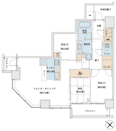 Floor: 3LDK + WIC + SIC, the occupied area: 82.43 sq m