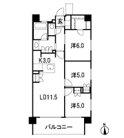 Floor: 3LDK + WIC, the occupied area: 68.19 sq m