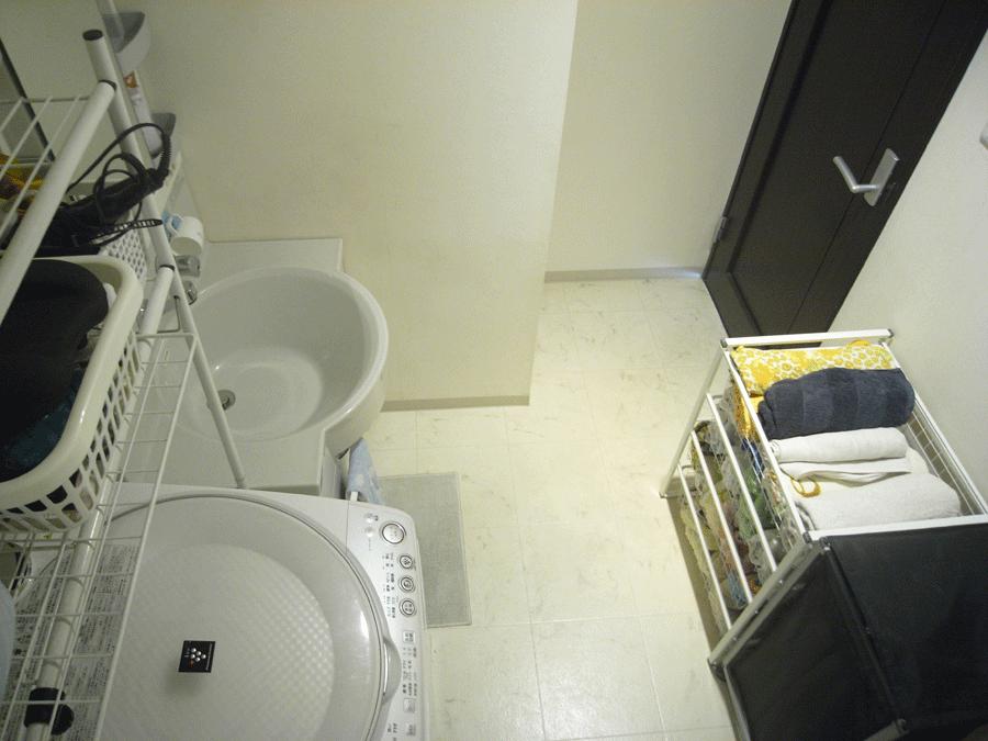 Wash basin, toilet. Wash basin ・ Laundry Area There is a space for storage and can be installed
