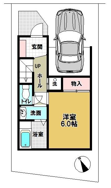 Floor plan. 33,800,000 yen, 4LDK, Land area 62.45 sq m , Building area 110.54 sq m 1 floor Floor Plan