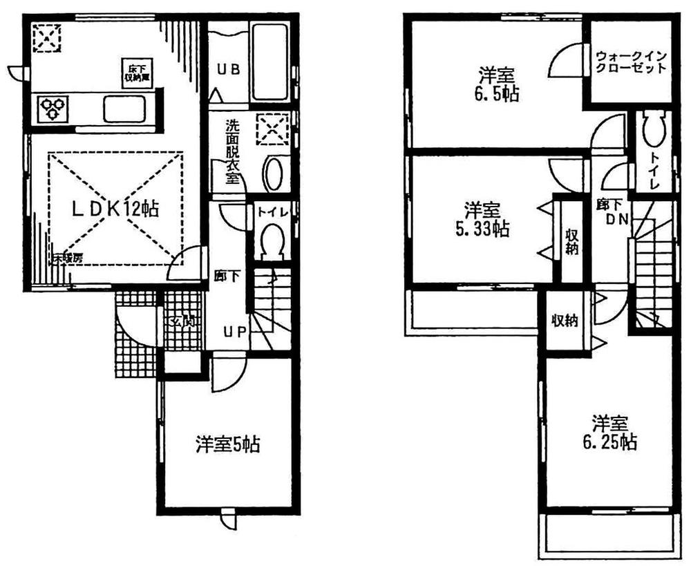 Floor plan. 39,800,000 yen, 4LDK, Land area 116.15 sq m , Building area 82.62 sq m 2 Building floor plan