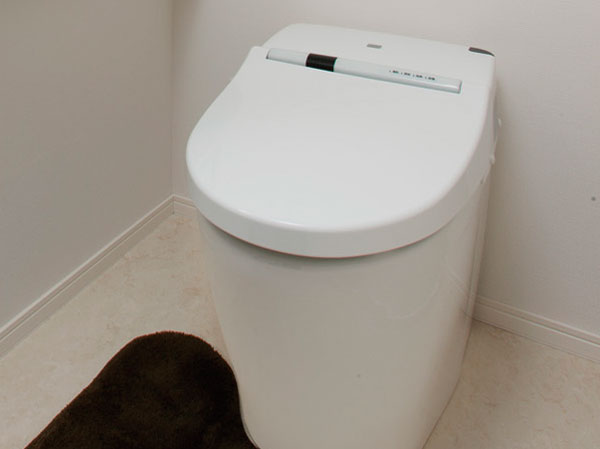 Toilet. Bidet with water-saving type of toilet