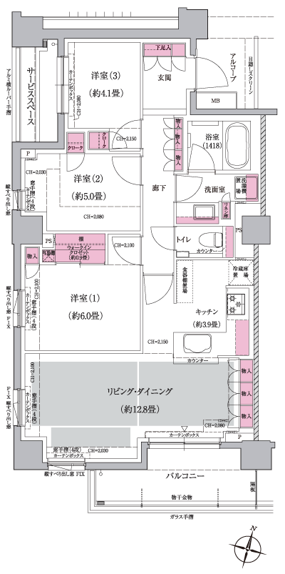Floor: 3LD ・ K + WIC, the occupied area: 74.12 sq m, Price: TBD