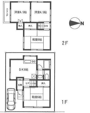 Floor plan. 16.8 million yen, 4DK, Land area 50.9 sq m , Building area 58.51 sq m 4DK, All rooms are two-sided lightingese-style room is 2 rooms