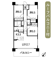 Floor: 3LDK + WIC, the occupied area: 75.52 sq m