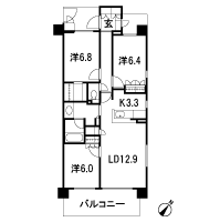 Floor: 3LDK + WIC, the occupied area: 80.11 sq m