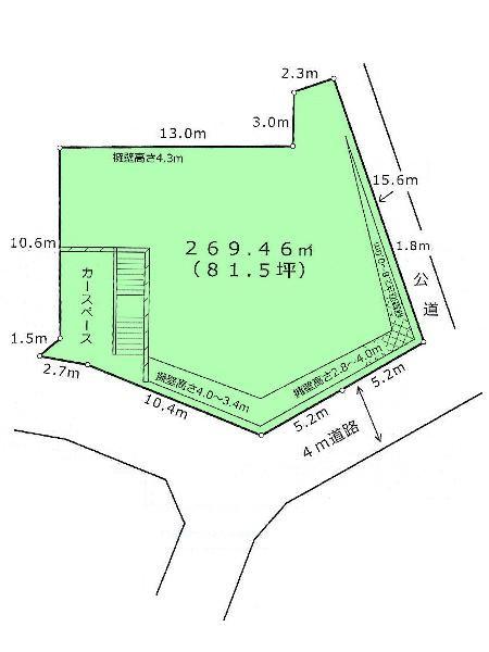 Compartment figure. Land price 33,800,000 yen, Land area 269.46 sq m compartment view