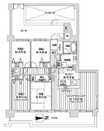 Floor plan. 4LDK, Price 24,900,000 yen, Occupied area 83.73 sq m