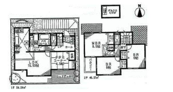 Floor plan. (8 Building), Price 40,800,000 yen, 4LDK, Land area 101 sq m , Building area 118 sq m