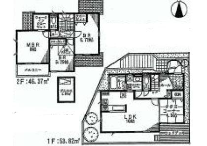 Floor plan. (9 Building), Price 42,800,000 yen, 4LDK, Land area 101 sq m , Building area 118 sq m