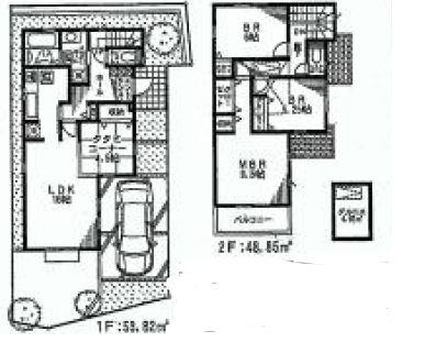 Floor plan. (12 Building), Price 43,800,000 yen, 4LDK, Land area 114 sq m , Building area 102 sq m
