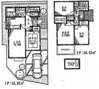 Floor plan. (13 Building), Price 42,800,000 yen, 4LDK, Land area 112 sq m , Building area 102 sq m