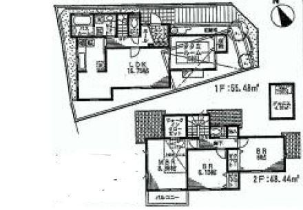 Floor plan. (14 Building), Price 42,800,000 yen, 4LDK, Land area 108 sq m , Building area 123 sq m