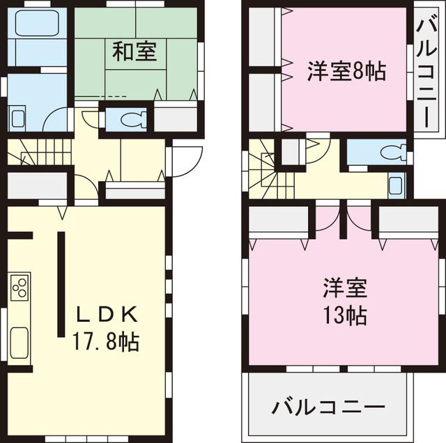 Floor plan. 42,800,000 yen, 3LDK, Land area 145.33 sq m , Building area 107.41 sq m