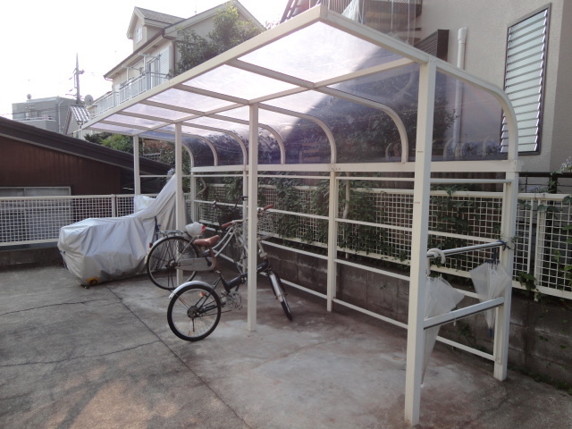 Parking lot. Bicycle-parking space