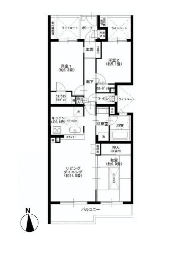 Floor plan. 3LDK, Price 29,900,000 yen, Occupied area 72.94 sq m , Balcony area 7.9 sq m