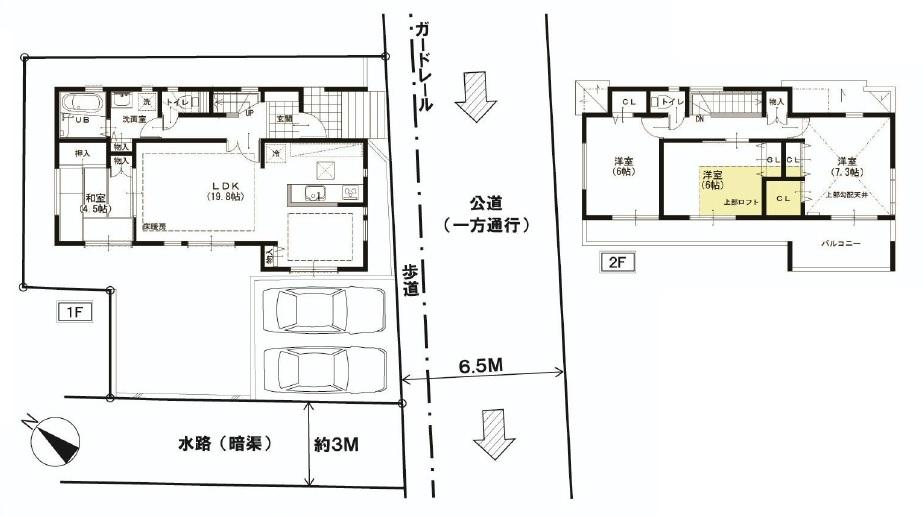 Floor plan. 54,800,000 yen, 4LDK, Land area 141.24 sq m , Building area 104.74 sq m