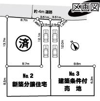 Compartment figure. 33,800,000 yen, 4LDK, Land area 136.6 sq m , Building area 100.19 sq m can be car space parking 2 car or bike, etc..