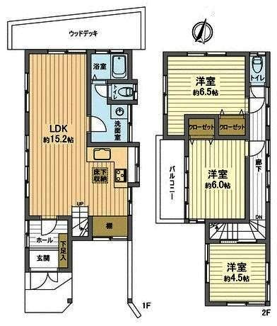 Floor plan. 22,800,000 yen, 3LDK, Land area 80.13 sq m , Building area 75.39 sq m