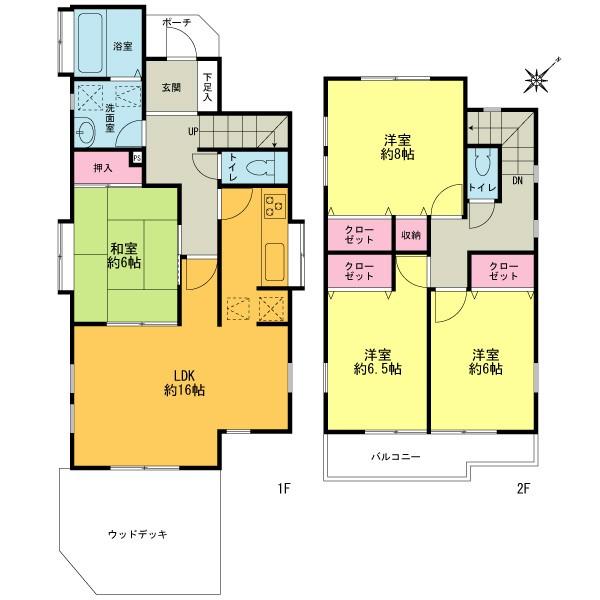 Floor plan. 35,800,000 yen, 4LDK, Land area 116.22 sq m , Building area 103.5 sq m