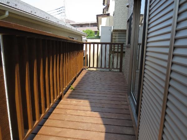 Local appearance photo. It is a wood deck. 