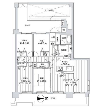 Floor plan. 4LDK, Price 24,900,000 yen, Occupied area 83.73 sq m