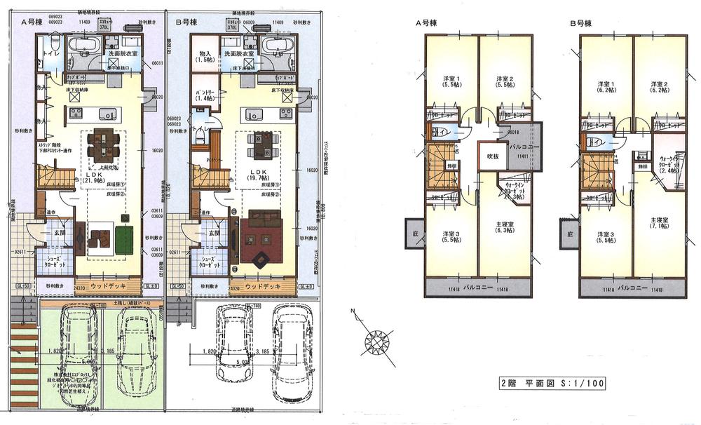 Floor plan. (A), Price 55,800,000 yen, 4LDK+S, Land area 137.06 sq m , Building area 108.37 sq m