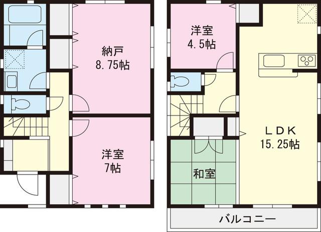 Floor plan. 41,800,000 yen, 3LDK+S, Land area 123.68 sq m , Building area 92.33 sq m