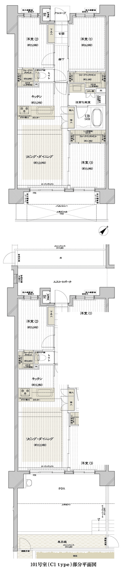 Floor: 3LD ・ K + 3WIC, occupied area: 70.37 sq m