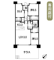 Floor: 2LD ・ K + S + 3WIC, occupied area: 76.22 sq m
