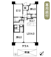 Floor: 2LD ・ K + S + 3WIC, occupied area: 81.48 sq m